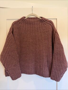 Vintage Laxtons 100% British Wool Fisherman Rib Knit Sweater Made in England LG